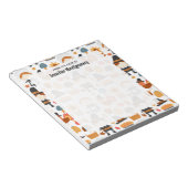 感謝祭の巡礼者の収穫パターン ノートパッド (アングル)