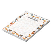 感謝祭の巡礼者の収穫パターン ノートパッド (回転)