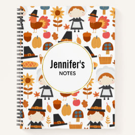 感謝祭の巡礼者の収穫パターン ノートブック