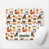 感謝祭の巡礼者の収穫パターン マウスパッド (マウス)