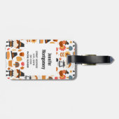 感謝祭の巡礼者の収穫パターン ラゲッジタグ (裏面横)