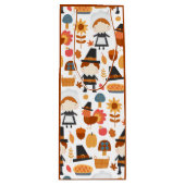 感謝祭の巡礼者の収穫パターン ワインギフトバッグ (正面)