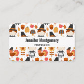 感謝祭の巡礼者の収穫パターン 名刺 (正面)