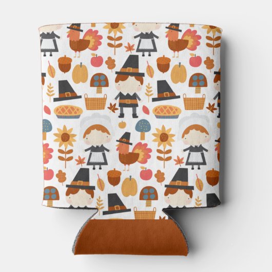 感謝祭の巡礼者の収穫パターン 缶クーラー (裏面)