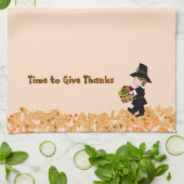 感謝祭の巡礼者タオルの時間 キッチンタオル (折り畳み)