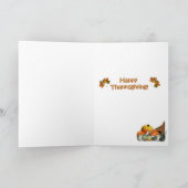 感謝祭の巡礼者ダックカップル シーズンカード (内部)