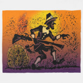 感謝祭の巡礼者 フリースブランケット (正面(横))