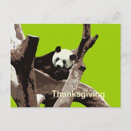 感謝祭の巨大パンダはがき シーズンポストカード (正面)