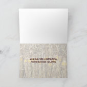 感謝祭の干しトウモロコシの茎の装飾 シーズンカード (内部)