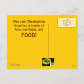 感謝祭の干しトウモロコシの茎の装飾 シーズンポストカード (裏面)