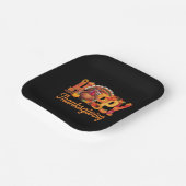 感謝祭の幸せな七面鳥の秋 ペーパープレート (傾斜あり)