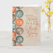 感謝祭の引用文ハート感謝していはと与えの カード (黄色い花)