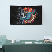 感謝祭の恐竜Tレックスモンスタートラック 横断幕 (トレードショー)