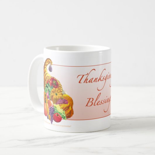 感謝祭の恵みのマグ コーヒーマグカップ (正面左)