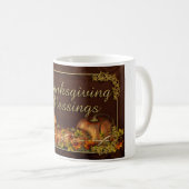 感謝祭の恵みのマグ-感謝祭 コーヒーマグカップ (正面右)
