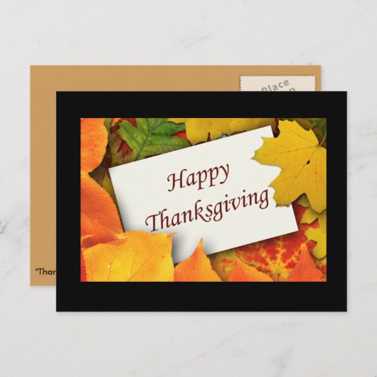 感謝祭の恵みの郵便はがき シーズンポストカード (正面/裏面)