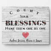 感謝祭の恵み素朴を数える フォトプラーク (正面)