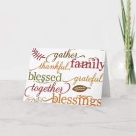 感謝祭の恵み シーズンカード