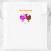 感謝祭の情熱のオーバルステッカー 楕円形シール (バッグ)