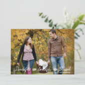 感謝祭の感謝している感謝した賛美されたフランネル 招待状 (スタンド正面)