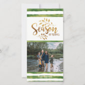 感謝祭の感謝していホリデーカードの季節 シーズンカード (正面)