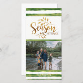 感謝祭の感謝していホリデーカードの季節 シーズンカード (正面/裏面)