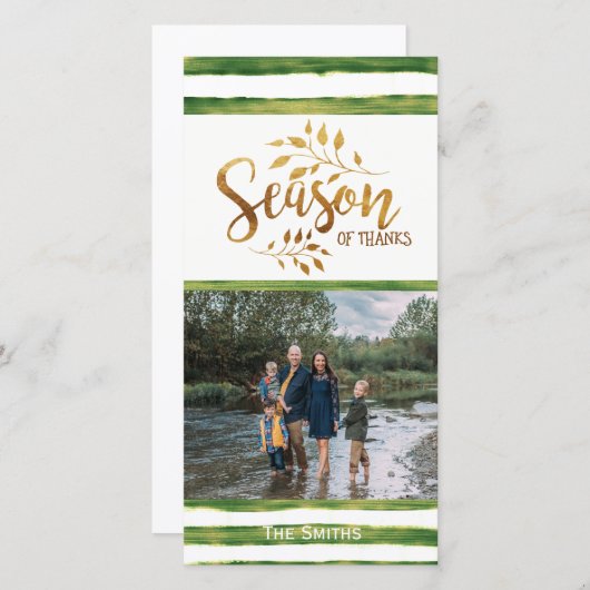 感謝祭の感謝していホリデーカードの季節 シーズンカード (正面/裏面)
