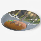 感謝祭の感謝のターキー 感謝の気持ちを伝えるパンプキン ペーパープレート (アングル)