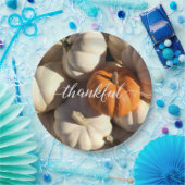 感謝祭の感謝のディナー　パンプキン　ハーヴェスト ペーパープレート (パーティー)