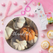 感謝祭の感謝のディナー　パンプキン　ハーヴェスト ペーパープレート (パーティー)