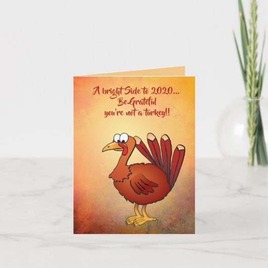 感謝祭の感謝の気持ちを込めたターキー20個セット サンキューカード (正面)