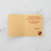 感謝祭の感謝の気持ちを込めたターキー20個セット サンキューカード (内部)