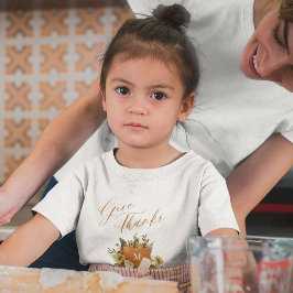 感謝祭の感謝の言葉 秋の葉 子供たち Tシャツ