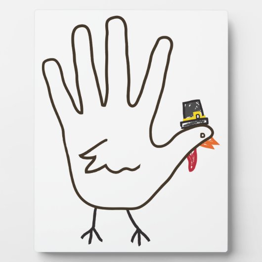 感謝祭の手の絵 フォトプラーク (正面)