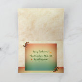 感謝祭の折りたたみ式グリーティングカード カード (内部)