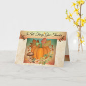 感謝祭の折りたたみ式グリーティングカード カード (黄色い花)