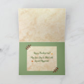 感謝祭の折りたたみ式グリーティングカード カード (内部)