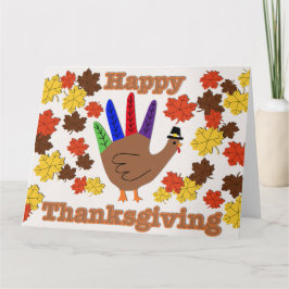 感謝祭の折りたたみ式サンクスカード サンキューカード