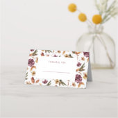 感謝祭の折りたたみ式名札 プレイスカード (正面)