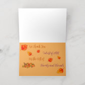 感謝祭の折り畳まれたフォイルのグリーティングカード 箔グリーティングカード (内側レイダウン)