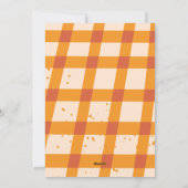 感謝祭の招待状と家族の写真 シーズンカード (裏面)