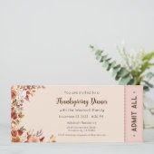 感謝祭の招待状, 感謝祭の食事の招待状 招待状 (スタンド正面)