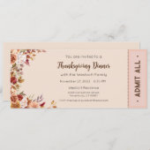 感謝祭の招待状, 感謝祭の食事の招待状 招待状 (正面/裏面)