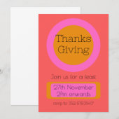 感謝祭の招待状 招待状 (正面/裏面)