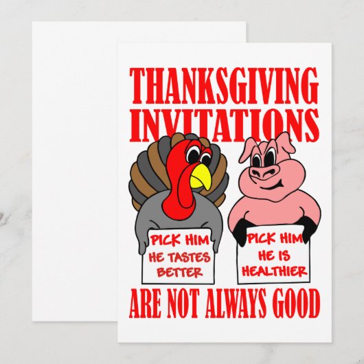 感謝祭の招待状 招待状 (正面/裏面)