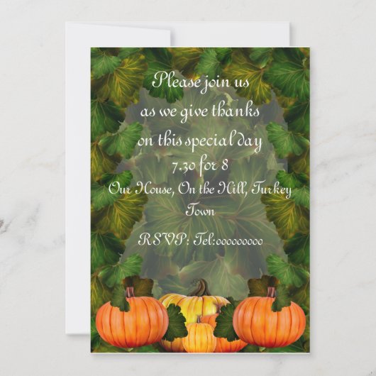 感謝祭の招待状 招待状 (正面)