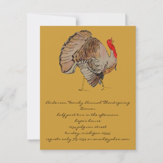 感謝祭の招待状 招待状 (正面)