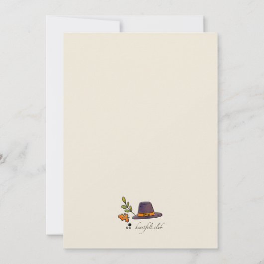 感謝祭の招待状 招待状 (裏面)