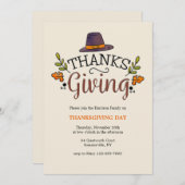 感謝祭の招待状 招待状 (正面/裏面)