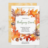 感謝祭の招待状 招待状 (正面/裏面)